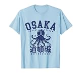 Osaka Japón Takoyaki Dotonbori Octopus Gráfico Japonés Camiseta, Hombre, Azul Bebé, S