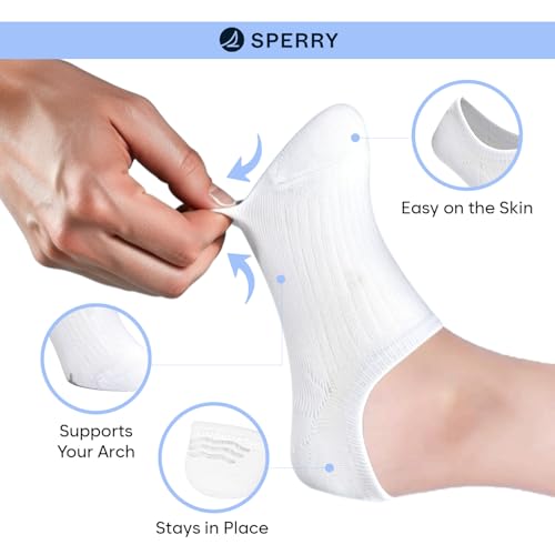Sperry Women’s 6-Pack Super No Show Socks – Moisture-Wicking, Lightweight, No Slip Invisible Low Cut Liner Socks for Sneakers3