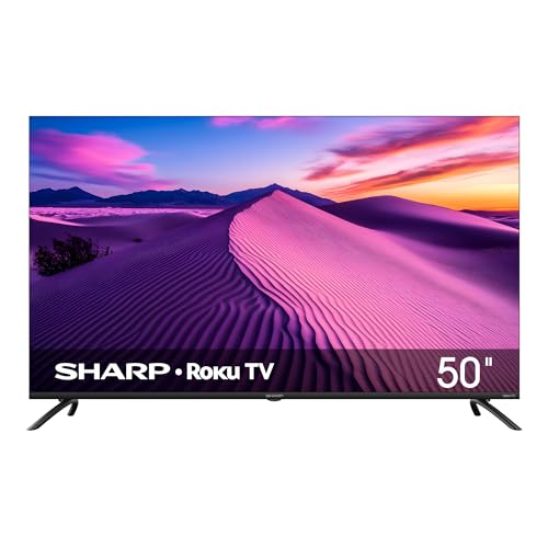 Sharp Smart TV Pantalla 50" LED Roku TV 4K UHD | HDR | Roku OS | Wi-Fi | Dolby Audio | 4× HDMI | USB | Panel 60 Hz | Ultra Alta Definición