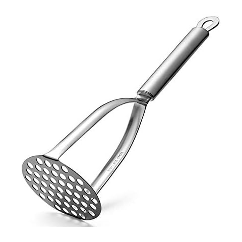 Potato Masher,Heavy Duty Stainless Steel kitchen Steel Potato Masher,Mashed Potatoes, Vegetables and Fruits. Cover