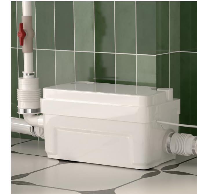 400W Zerkleinererpumpe für Abwasser unter dem Waschbecken, mit 3 Wassereinlässen für Keller, Küchenspüle, Dusche, Badewanne, Wäscherei, automatische und effiziente Abwasserentsorgung bis 60m Höhe