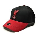 Liverpool FC Unisex Adult Two Tone Baseball Cap, Black/Red, One Size