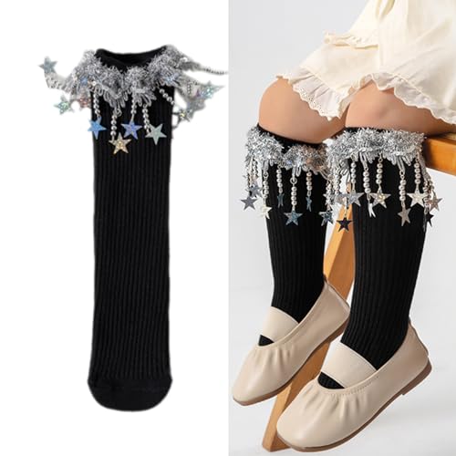 Crew Socks for Women, Baby Girls Knee Socks Thigh Stockings Long Sock Calf Sock for Girl Student Age 3-122