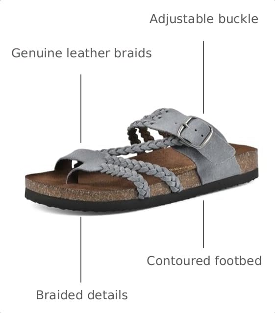 Image of White Mountain Women's Hayleigh Braided Footbed Sandal