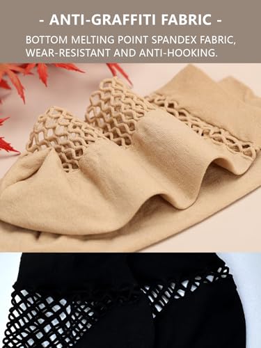 Image of Women's Mesh Short Socks Hollowed Out Fishing Net Ankle Socks Wearable Spring and Summer Thin Breathable Stockings