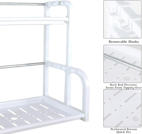 Image of YouCopia Store Metal Premium Microwave Stand for Kitchen Platform | Multipurpose Rack for Storage | Oven Stand & Microwave Storage Rack | Air Fryer Stand | Mixer Grinder (1-Layer)