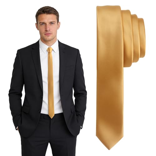 Image of Skinny Tie Men Women 2 inch (5CM) Slim Necktie Solid Thin Ties Formal