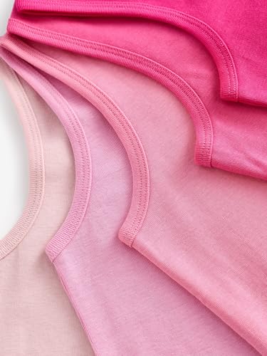NEXT Mädchen Trägerhemden im 5er-Pack Bright Pink 9 Jahre