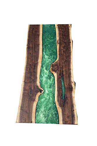 Generic Green River Epoxy Rectangular Dining Table Top, 30