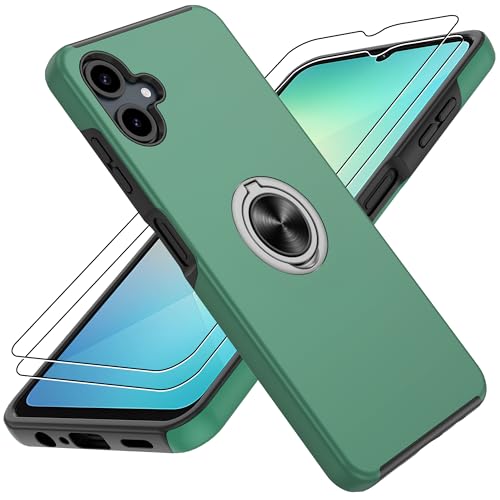 Coque Samsung Galaxy A06 antichoc verte béquille support magnétique protection intégrale 360