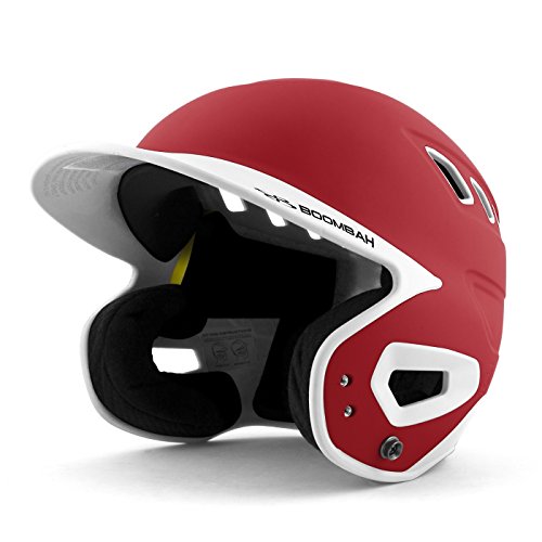 Boombah DEFCON Batting Helmet Red/White - Size Junior 6 1/4" - 7"