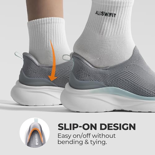 NORTIV 8 Women's Slip on Walking Shoes Hands Free Non-Slip Lightweight Gym Workout Casual Comfort Breathable Running Tennis SwiftSleek Fashion Sneakers2