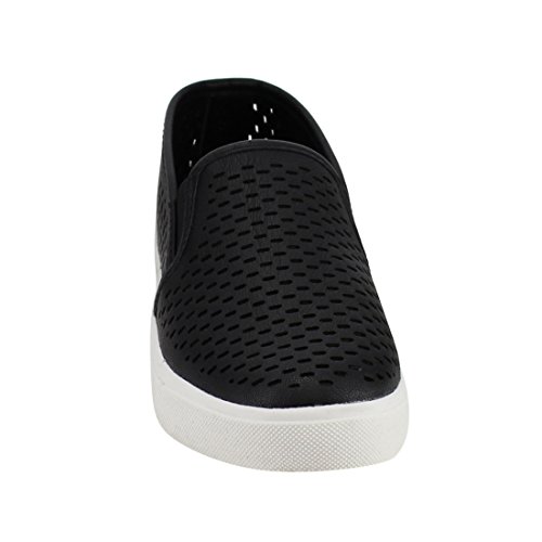 Soda Alpaca-S Women's Causal Slip On White Sole Round Toe Boat Sneaker Shoes,Black,8.5 #TOP2
