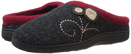 Acorn Women's Clog Slippers, Multi-Layer Memory Foam Footbed With Arch Support, Charcoal Button, 6.5-7.5 #TOP6