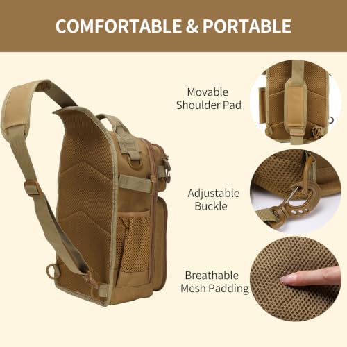 Image of Fishing Backpack with Rod Holder, Fishing Tackle Bag | Large Capacity Waterproof Back Pack for Fishing Gear & Equipment, Fishing Gifts for Men & Fisherme
