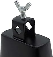Vista 4 de Cencerro de 6 pulgadas de metal de acero para vaca, fabricante de ruido con barra de cencerro, montaje de campana de instrumento para batería, kit