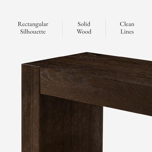 Maven Lane Zeno Bench – Brown Solid Wood – Ideal for Living Room, Entryway and Bedroom Décor