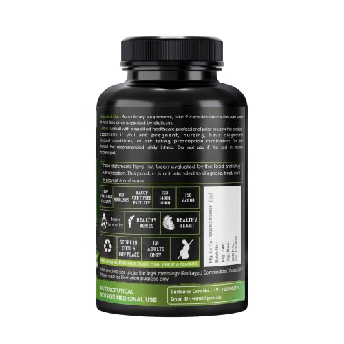 Image of Go Organics Ashwagandha 1000Mg | Boost Energy, Strength, Stamina | Helps Anxiety & Stress Relief For Men & Women-120 Veg Capsules
