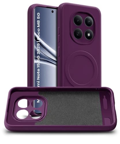 Image of WOW IMAGINE Back Case Cover for Mi Redmi Note 15 5G 2025 | Poco M8 5G | Soft Matte Silicone Case| Slim Fit & Shockproof | Camera Protection Bumper Cover (Purple)