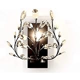 American Style LED Wrought Iron Crystal Wall Sconce personality Lighting Living Room Lamp Bedside...