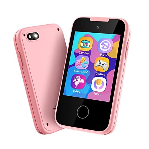 Toys for 3-6 Year Old Girls Kids Phone, Touchscreen Toddler Toys with Camera, Mp3 Player, Habit Tracker, Games, Alphabet Toy Phone for Kids Educational Toys Birthday Gifts for Girls Ages 3 4 5 6