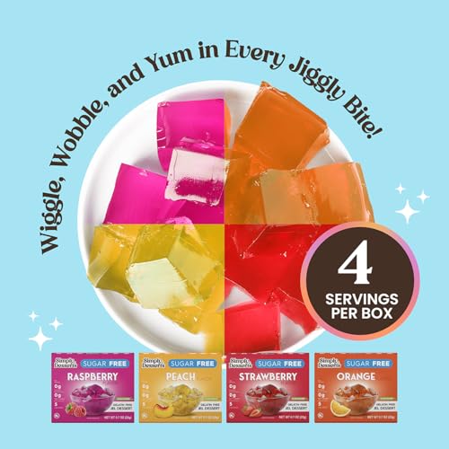 image for Simply Delish Simply Desserts Sugar-Free Jel Variety 4-Pack (Raspberry