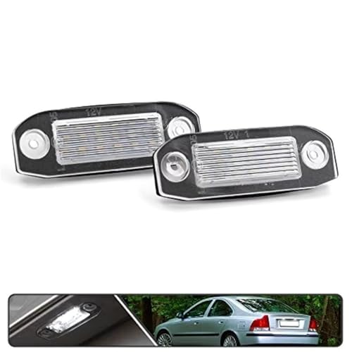 Lámpara de matrícula impermeable para coche Volvo V60 V70 C70 luz 7