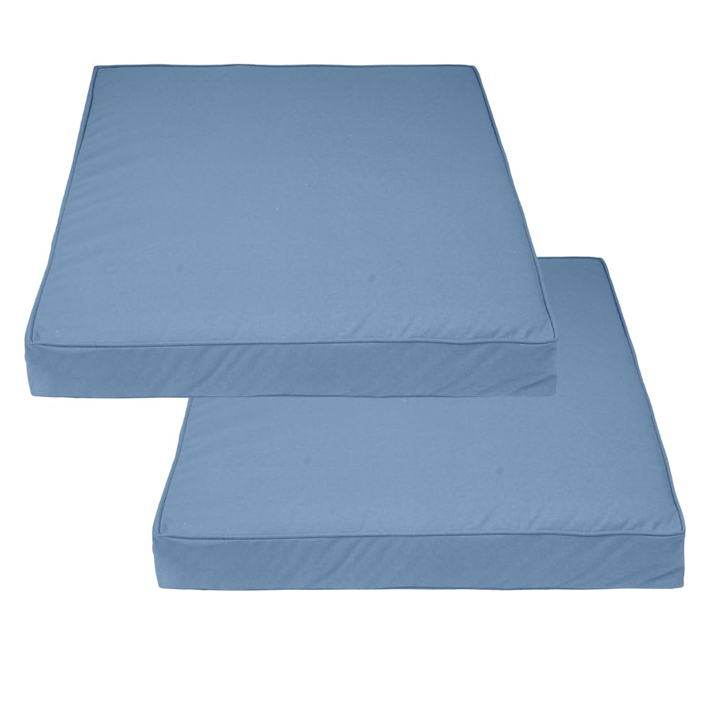 Covers & All Square Outdoor Cushion Covers for Patio Furniture Sets, Water, Tear & UV Resistant Polyester Cushion Slipcover with Zippers (Pack of 2) (16