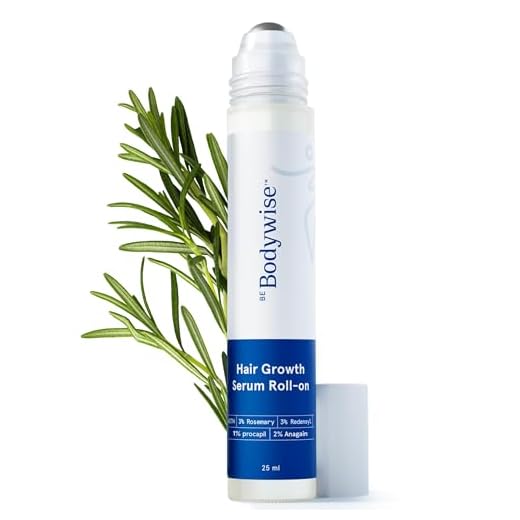 Be Bodywise Rosemary Hair Growth Serum Roll On 25 ml – 3% Rosemary, 3% Redensyl & 2% Anagain | DHT-Blocking Scalp Serum Boosts Oxygen Flow, Reduces Hair Fall | Paraben/Sulfate-Free | Women & Men