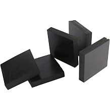 Silicone Sheet, 1pcs Black Rubber Sheets Damping Gasket Pad, 50-250mm Shock-Absorbing Rubber Square Plate100mmx100mmx10mm