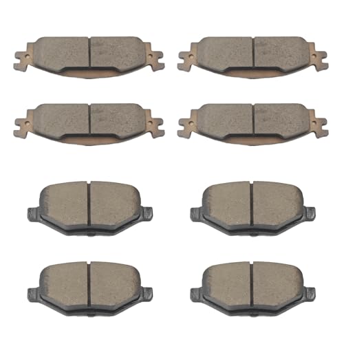 ALADICHE Ceramic Front Rear Brake Pads Brakes Kits Compatible with 2011-2017 Ford Explorer,2009-2019 Ford Flex,2010-2019 Ford Taurus,2011 Lincoln MKS,2010-2014 Lincoln MKT