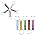 Homey Product A Set of 5 Extra Loud Whistles for Camping Hiking Hunting Outdoors Sports and Emergency Situations, Sturdy but Light Aluminium Key Chain Signals