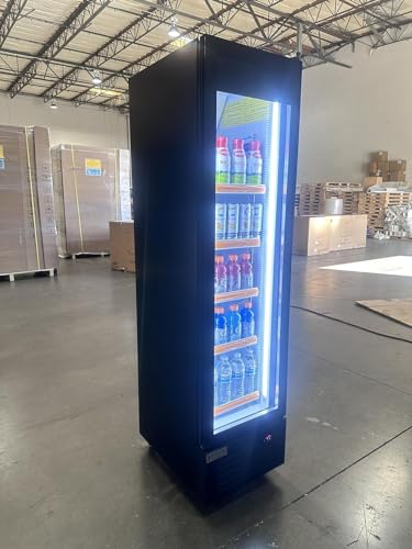 Nafcool SDGR15''N Commercial Beverage Refrigerator Display Fridge,Slim Single Glass Door Merchandiser Drink Cooler thumb #2