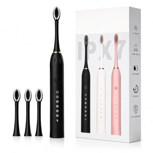 Image of Cosmic Lite Sonic Electric Toothbrush | Waterproof Rechargeable Toothbrush with Replaceable Brush Heads | 6 Modes, 4 Brush Heads, 1 Interdental Head