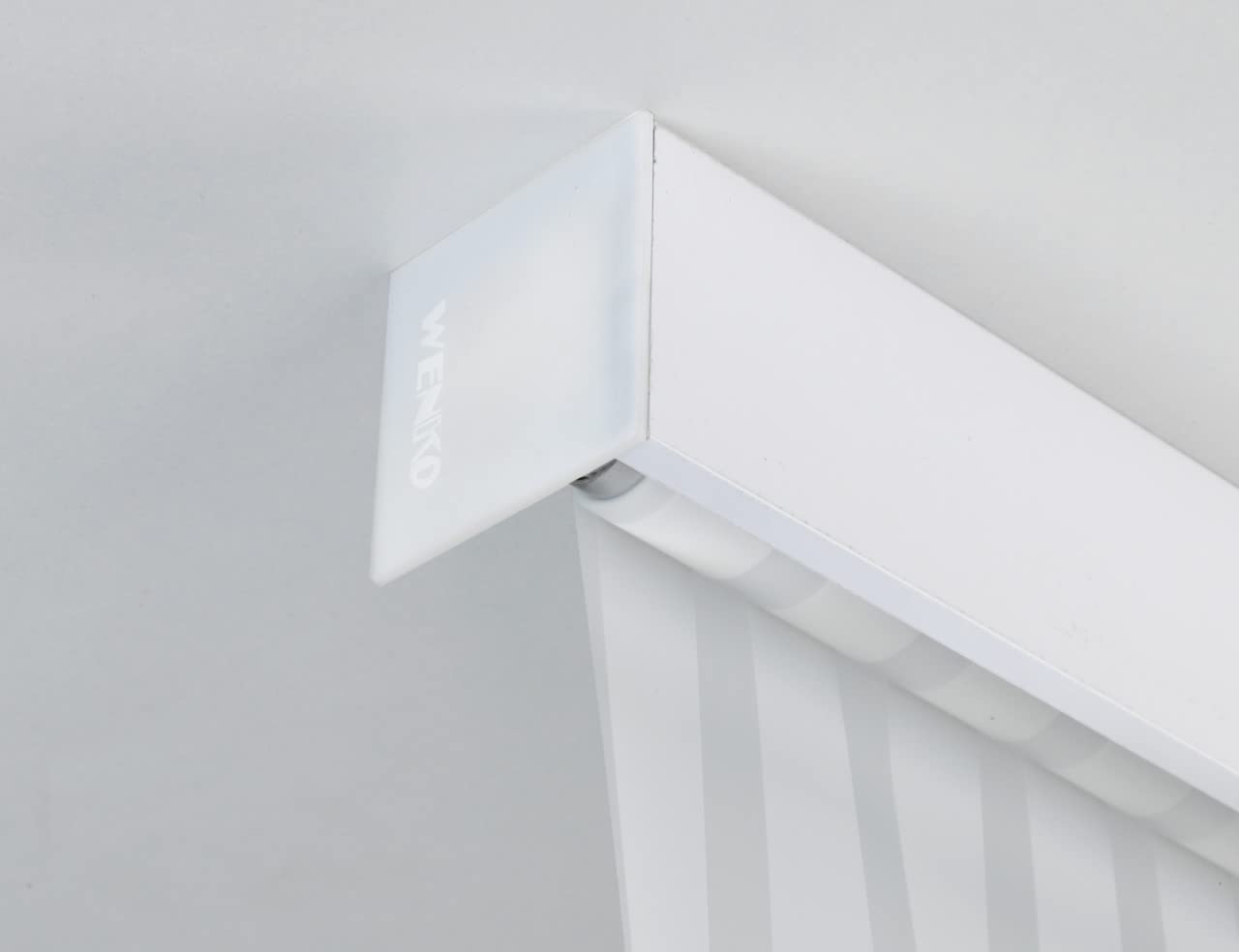 Relaxdays douchegordijn bladeren, 60x240 cm, gordijn voor douche & badkuip, waterafstotend, plafond & raam, wit/groen