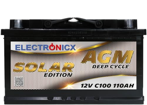 AGM-Batterie 110Ah 12V für Solaranwendungen und Wohnmobile