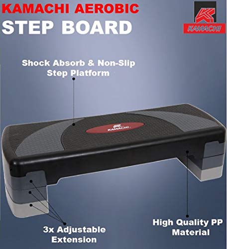 Image of KAMACHI Adjustable Aerobic Fitness and Exercise Step Board Medium