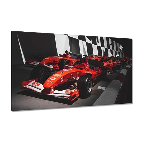 Tableau imprimé toile Formule Racing Car idée cadeau grand format 120x70