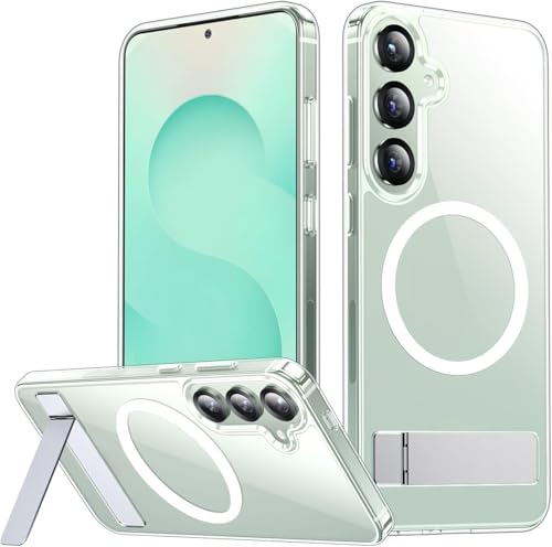 SPIDERCASE Magnetic for Samsung Galaxy S25 Plus Case, with [3 Stand Ways][ Military Grade Drop Protection] with Invisible Stand Shockproof Slim Case Just for Samsung Galaxy S25 Plus 6.7', Clear