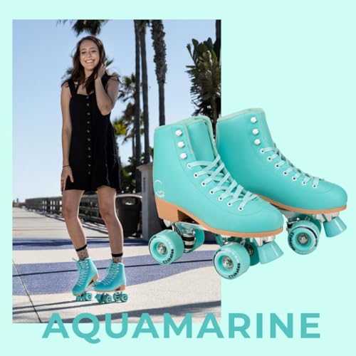 C SEVEN C7skates Cute Roller Skates for Girls and Adults (Aquamarine, Women's 5 / Youth 4) - Thumbnail 7