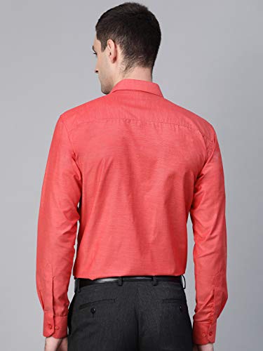 Image of MANQ Men's Regular Fit Cotton Formal Shirt, Full Sleeves, Spread Collar, Button-Down, Office, Business & Casual Wear