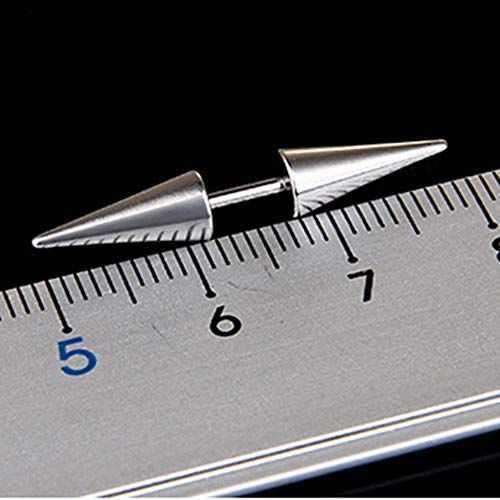 Punk Rock Earrings Double Side Spike Rivet Stud Earrings Stainless Steel Ear Studs Accessories2
