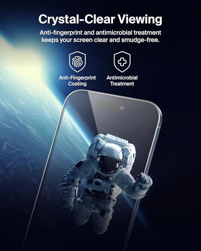 Belkin ScreenForce InvisiGlass Privacy Screen Protector for iPhone 17 Pro Max, Scratch-Resistant Impact Protection w/Included Easy Align Tray for Bubble Free Application - Made with Recycled Glass - image 6