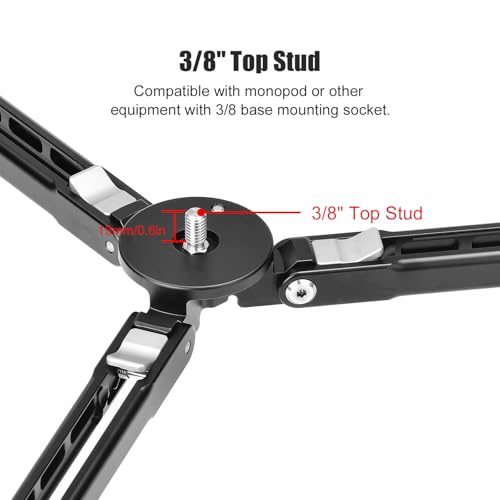 Image of SUNWAY T1A20R Monopod Dolly with Rubber Wheels, 110.2 lb / 50 kg Load Capacity for Dynamic Shooting, Live Stream & Outdoor Vlog