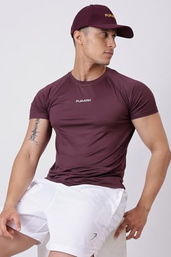 Image of FUAARK Men Solid Round Neck Slim Fit Tshirt
