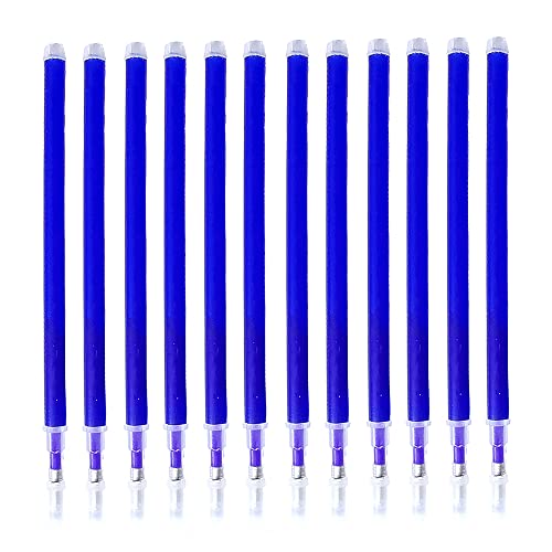Supertool Lot de 12 recharges pour stylos effaçables Bleu 0,7 mm Cover