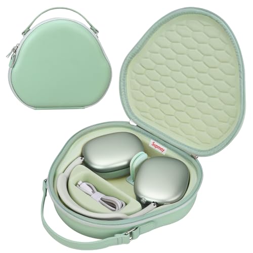 Étui AirPods Max vert en coque rigide de protection avec mode veille automatique