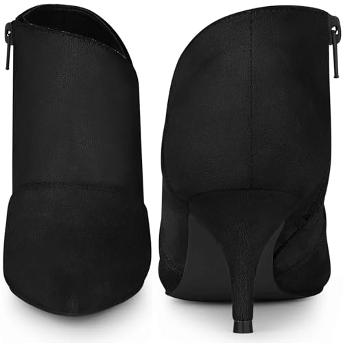 Perphy Pointed Toe Cutout Kitten Heel Ankle Booties for Women2