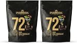 Parmida 72% Cocoa Mini Dark Chocolate Bars - Individually Wrapped Premium Dark Chocolate - Vegan, Dairy-Free with Rich Authentic Flavor - Ideal for Gifting, Snacking & Parties | 2 Pack