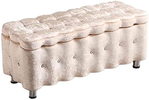 Tabouret rectangulaire coffre de rangement et bout de lit - 3